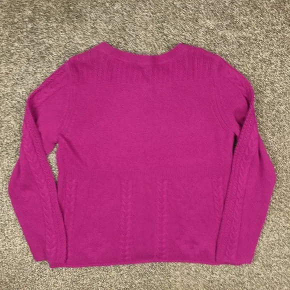 Women's Pink Cardigan Sweater - Picture 4 of 9